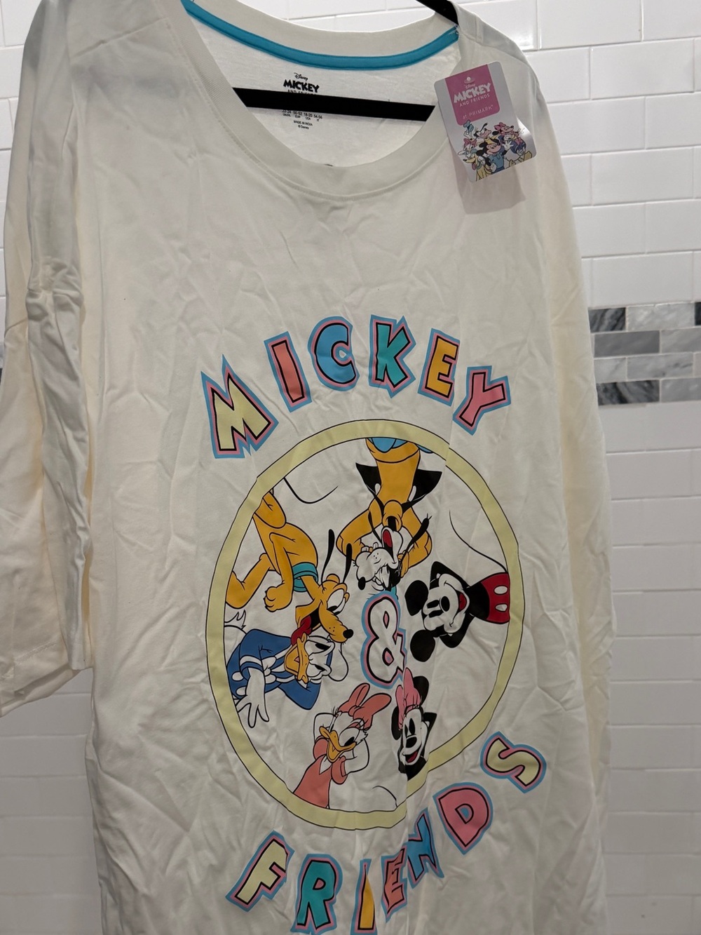 Disney Cream Mickey & Friends Graphic Sleep Tee